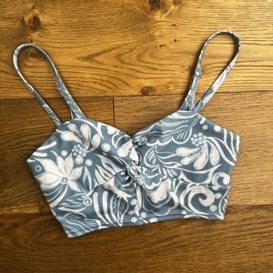 free people movement twist front foral sports bra